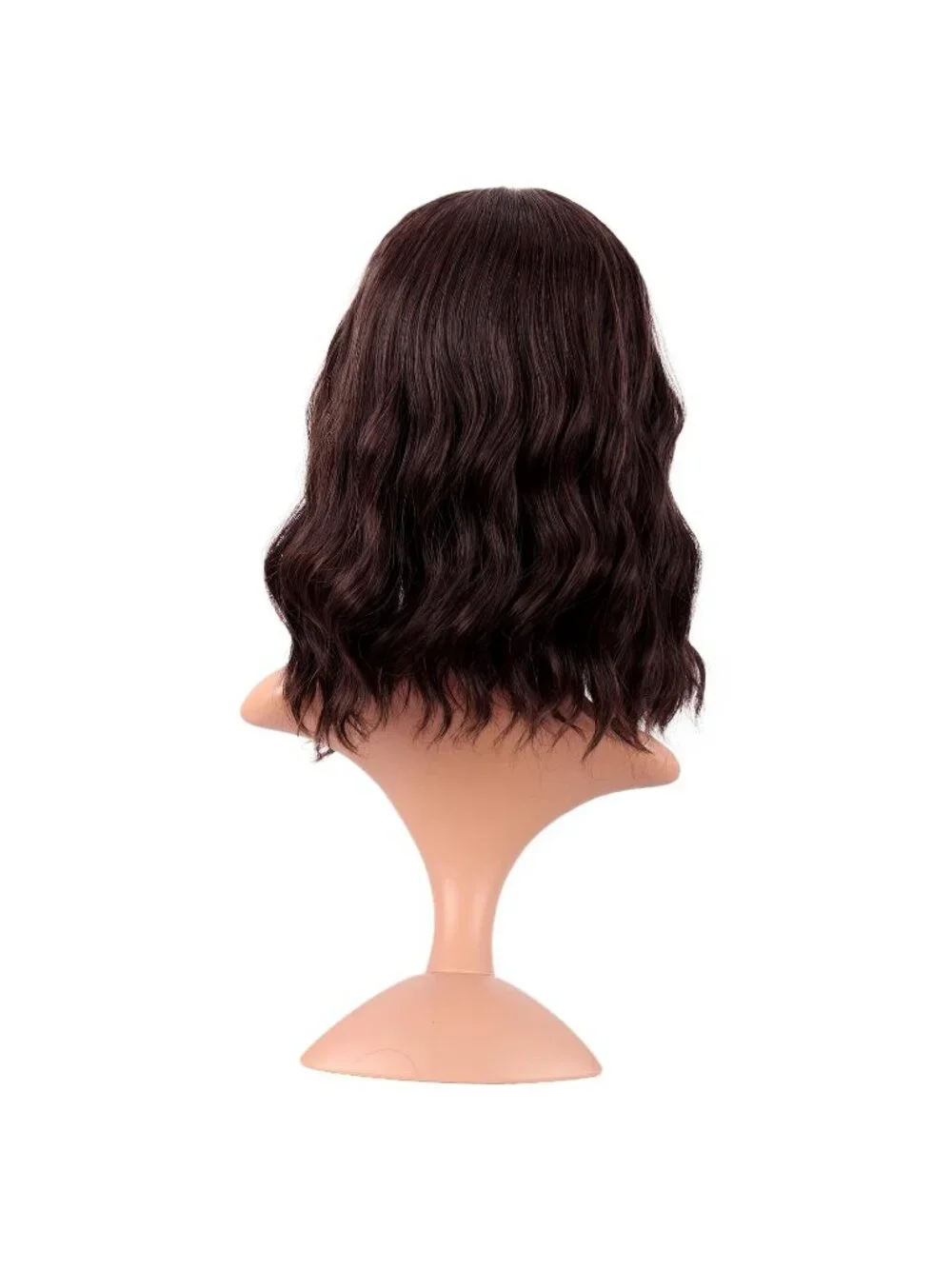 Women's Dark Brown 14 Inch Fresh Bright Synthetic Ordinary Short Wavy Curly Wigs